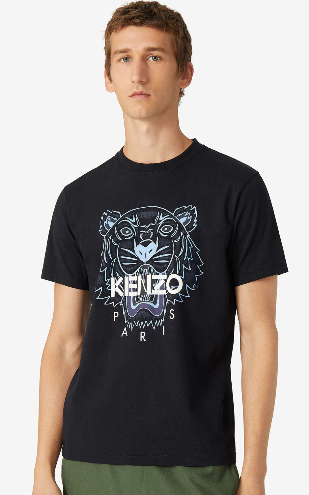 Camiseta Kenzo Tiger Masculino - Pretas | 451OCUTJI